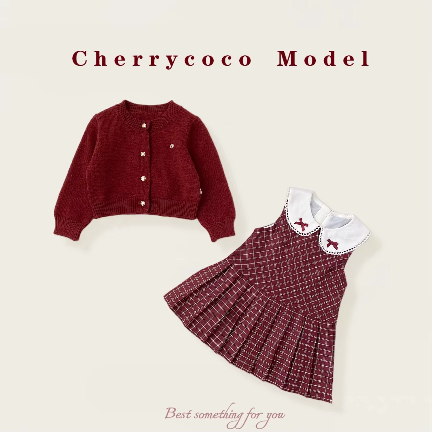 Cherry Coco Cardigan and Dress Set