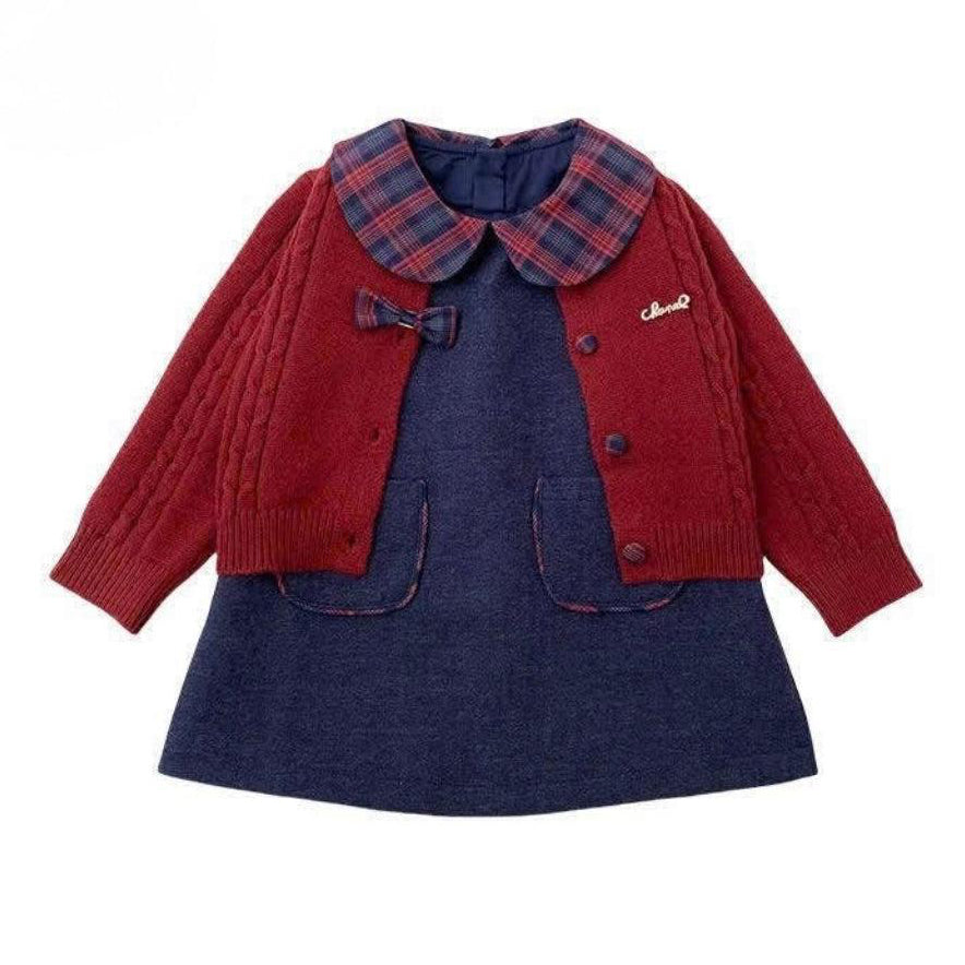 Classic Charm Dress and Cardigan Set