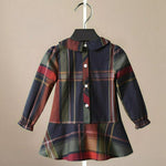 Classic Plaid Scottish Girls' Dress