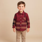 Camisa clásica a cuadros para ocasiones especiales para niño
