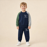 Colorblock Dino Sweater & Pants Set