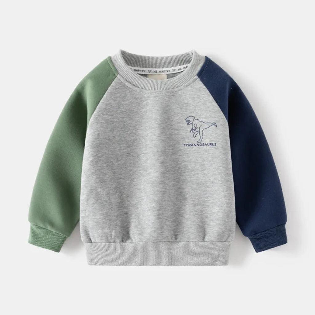 Colorblock Dino Sweater & Pants Set