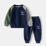 Colorblock Dino Sweater & Pants Set