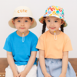 Sombrero de pescador de dos caras para bebés y niños pequeños