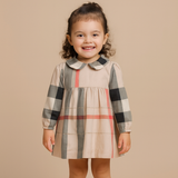 Beige Dreamer Girls' Dress