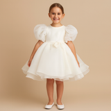Satin Tulle Flower Girls' Dress