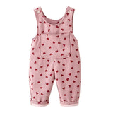 HEART Print corduroy Summer Jumpsuit