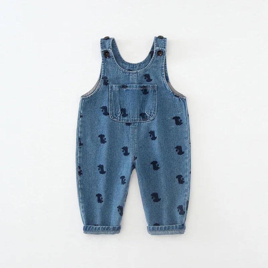 Denim Dinosaur Unisex Jumpsuit