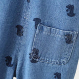 Denim Dinosaur Unisex Jumpsuit