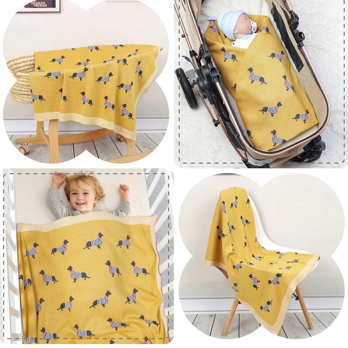 Dog Pattern Cotton Blanket