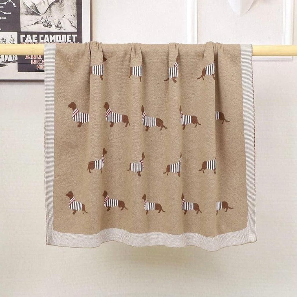 Dog Pattern Cotton Blanket