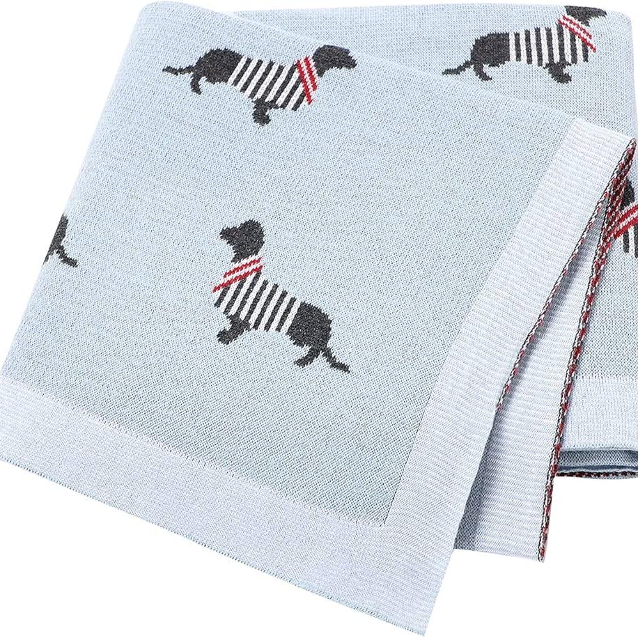 Dog Pattern Cotton Blanket