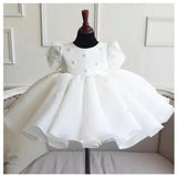 Elegant Flower Girl's Dress with Pearls