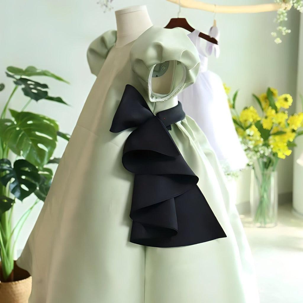 Elegant Green Girls' Formal Dress