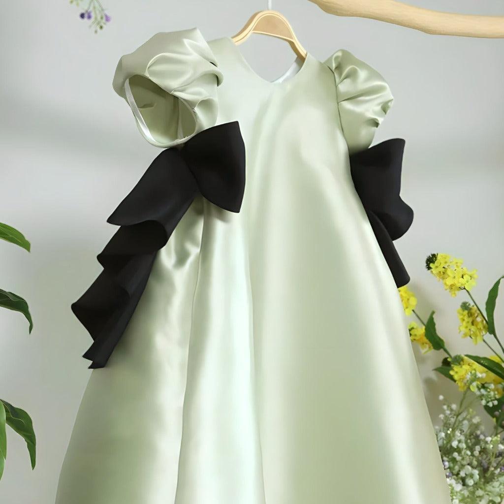 Elegant Green Girls' Formal Dress