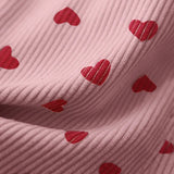 HEART Print corduroy Summer Jumpsuit