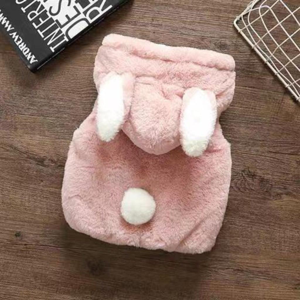 Faux Fur Bunny Ears Warm Hooded Vest