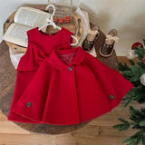 Festive Red 2-Piece Set for Little Girls