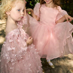 Flower Girl Dress with Butterfly Accents