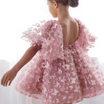 Flower Girl Dress with Butterfly Accents