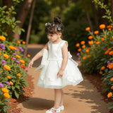 Mia Bella All White Flower Girl Dress