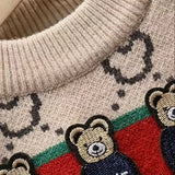 Boys' Cozy Bear & Heart Knit Sweater