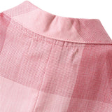 Pink Plaid Little Girls' Sleeveless Button Down Dress