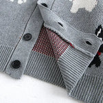 Girls’ Cardigan with Embroidered Dogs