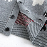 Girls’ Cardigan with Embroidered Dogs