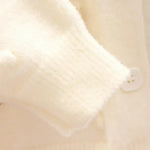 Girls’ Charming Knit Cardigan with Flowers