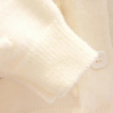 Girls’ Charming Knit Cardigan with Flowers