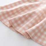 Girls' Checkered Dress and Cardigan