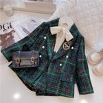 Girls' Classic Jacket & Skort Set in Green
