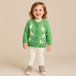 Girls' Duck Knit Cotton Cardigan