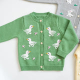 Girls' Duck Knit Cotton Cardigan