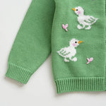 Girls' Duck Knit Cotton Cardigan