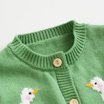 Girls' Duck Knit Cotton Cardigan