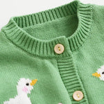 Girls' Duck Knit Cotton Cardigan
