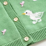 Girls' Duck Knit Cotton Cardigan