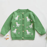 Girls' Duck Knit Cotton Cardigan