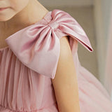 Girls' Elegant Tulle Party Dress