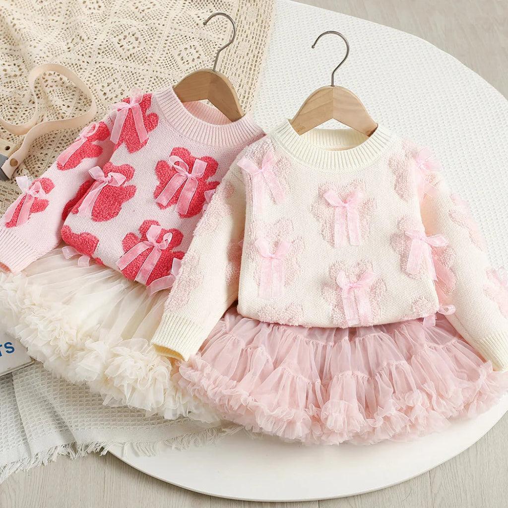 Girls' Knit Sweater & Ruffle Skirt Set