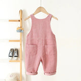 Heart Corduroy Unisex Jumpsuit for Kids 