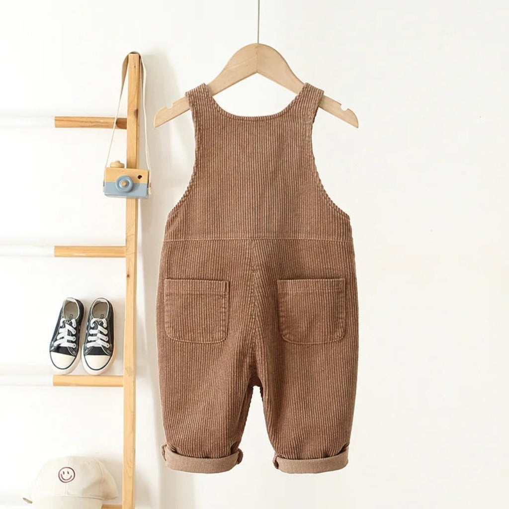 Heart Corduroy Unisex Jumpsuit for Kids 