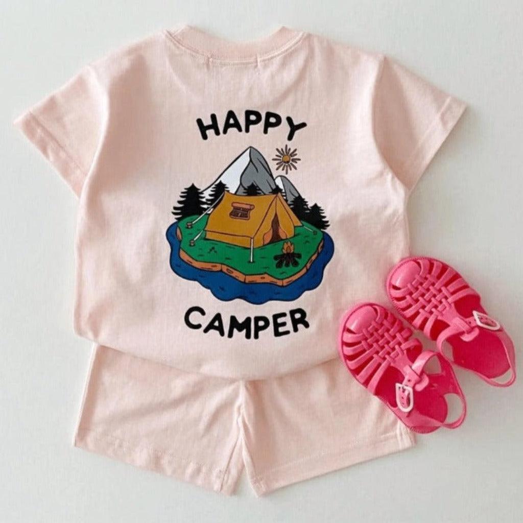 Happy Camper Unisex T-Shirt and Shorts Set