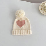 Heart Patch Knit Cardigan with Hat