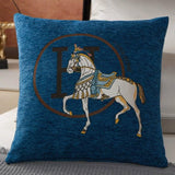 Heritage Horse Embroidered Cushion Cover