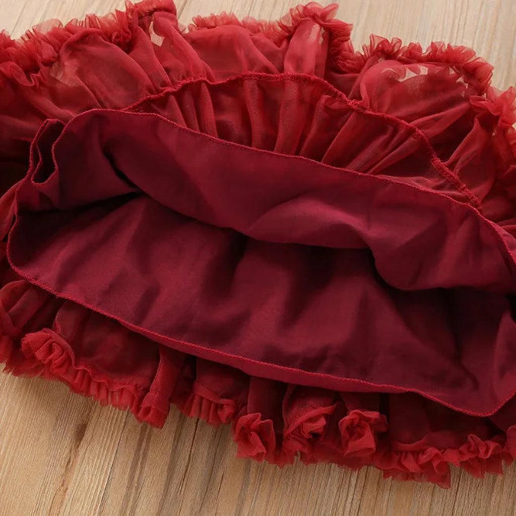 Holiday Ruby Tulle Skirt & Pullover