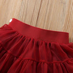 Holiday Ruby Tulle Skirt & Pullover