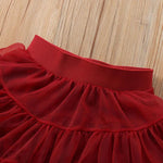 Holiday Ruby Tulle Skirt & Pullover
